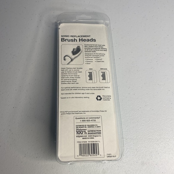 🆕 2 PACK OF WALGREENS SONIC REPLACEMENT BRUSH HEADS - Picture 4 of 4